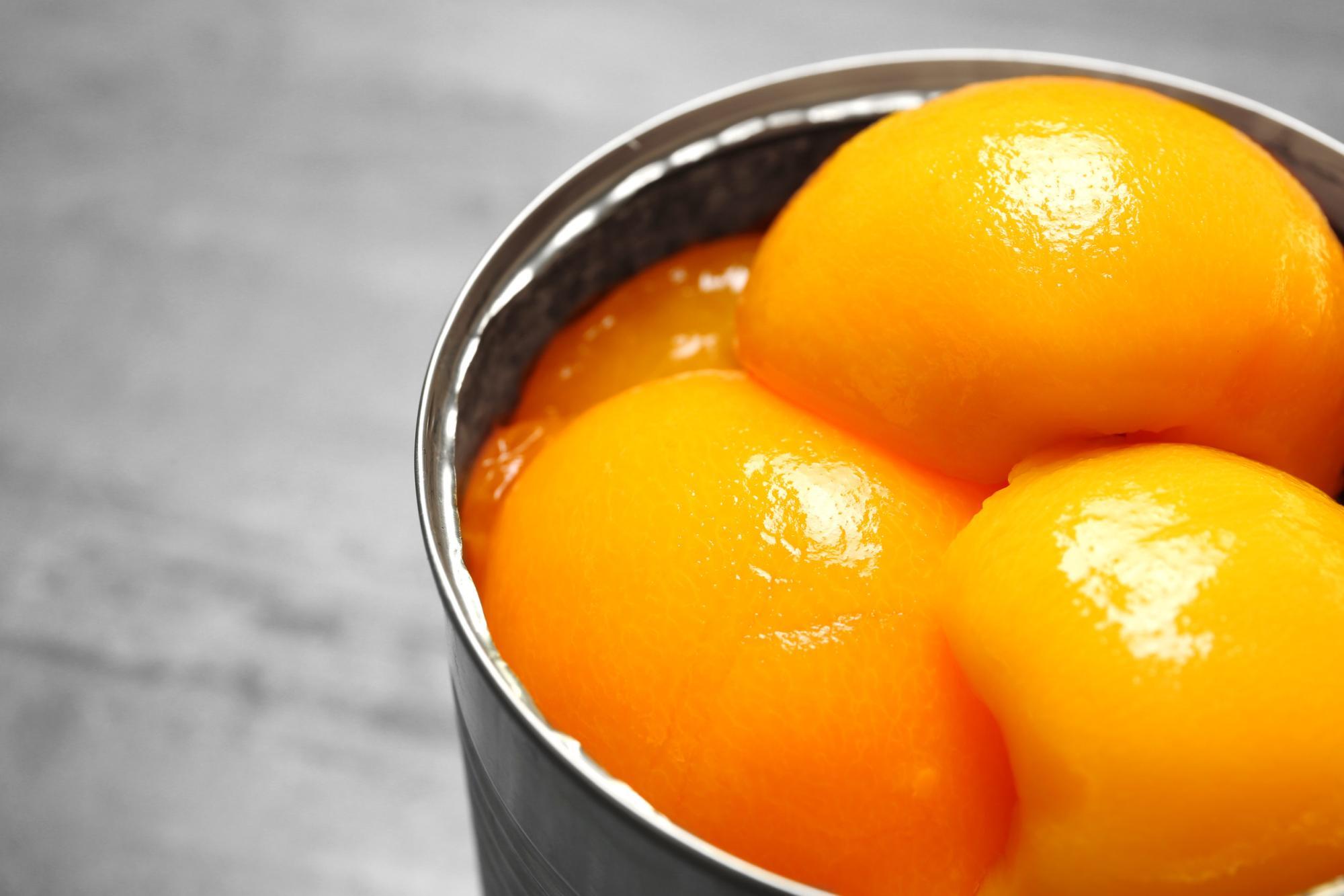Farbe von Obst in Dosen Lebensmittelklarheit